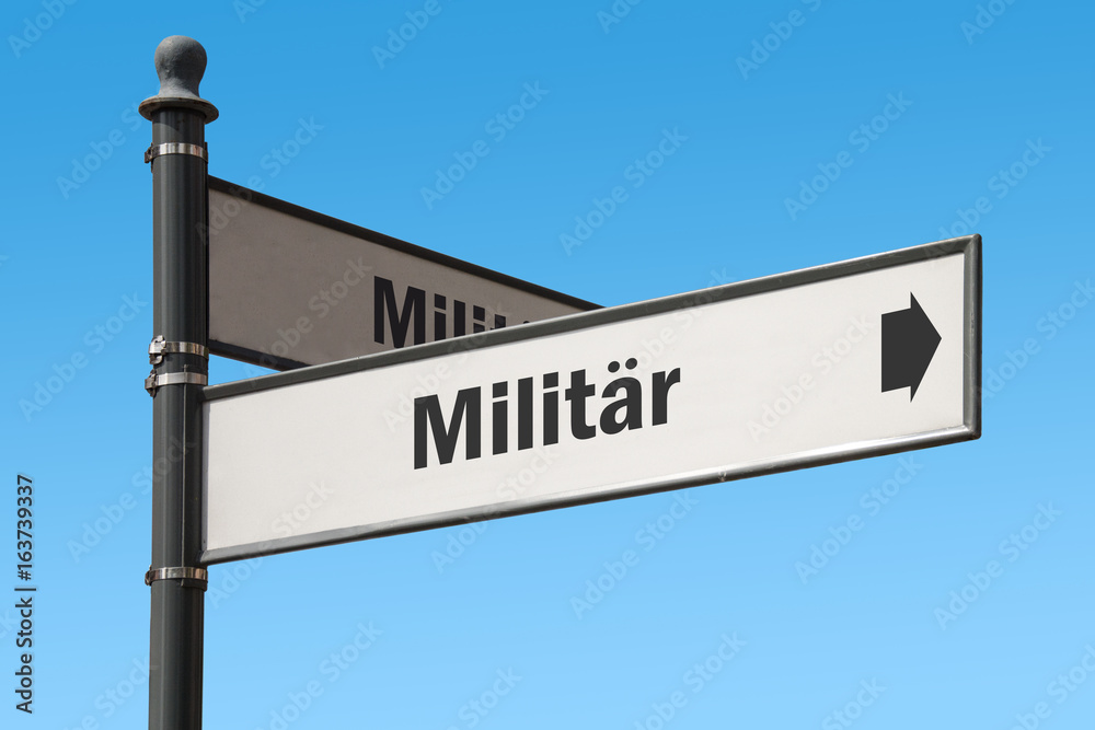 Fototapeta premium Schild 175 - Militär