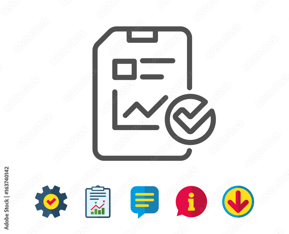 Report document line icon. Analysis Chart or Sales growth report sign. Statistics data or Checklist symbol. Report, Service and Information line signs. Download, Speech bubble icons. Editable stroke Report document line icon. Analysis Chart or Sales growth report sign. Statistics data or Checklist symbol. Report, Service and Information line signs. Download, Speech bubble icons. Editable stroke