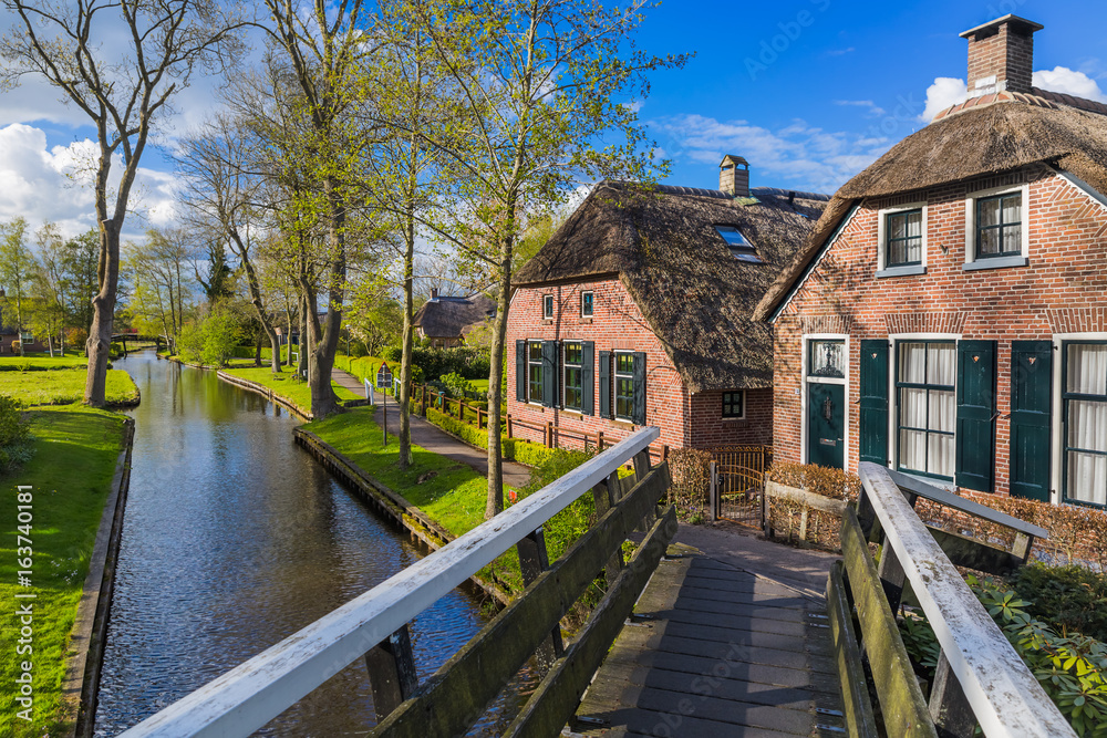 Typical dutch village Giethoorn in Netherlands Typical dutch village Giethoorn in Netherlands