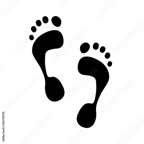 Foot prints. Vector illustration