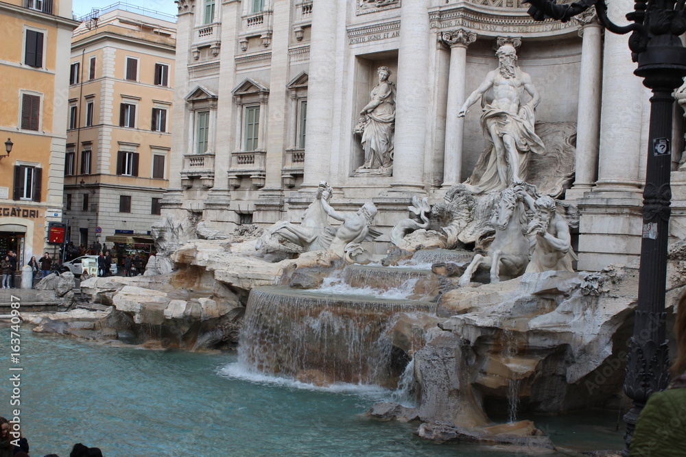 Fontaine de Trévis, touristes Roma rome