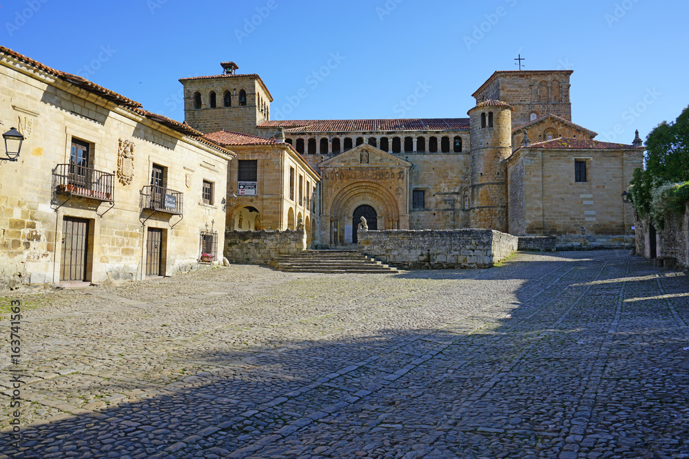 The Santillana del Mar Collegiate Church (Colegiata y Claustro Santa Juliana) in Santillana del Mar, Cantabria, Spain