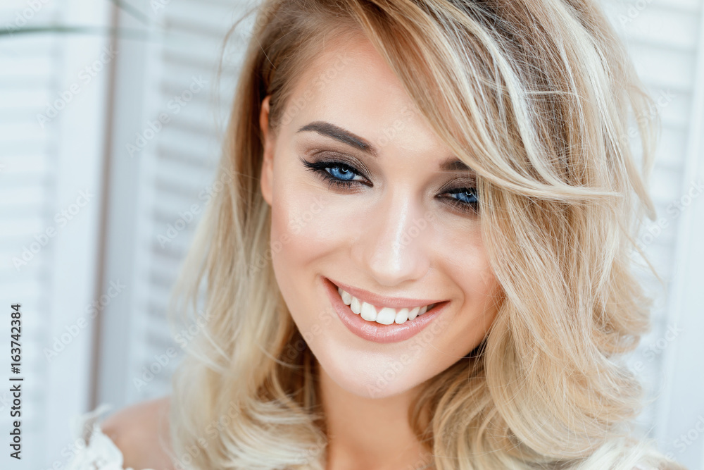 Portrait of a beautiful young blonde girl close-up Portrait of a beautiful young blonde girl close-up