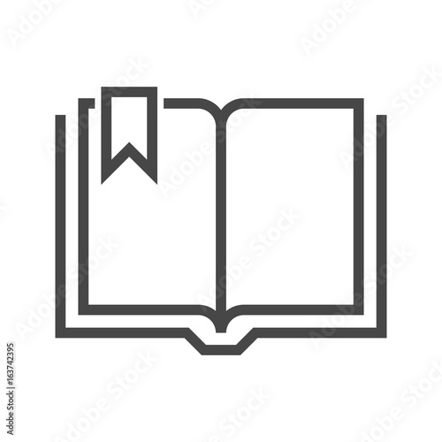 Book Thin Line Vector Icon. Flat icon isolated on the white background. Editable EPS file. Vector illustration.
