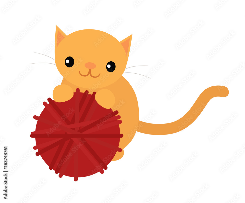 ball of yarn clip art cat