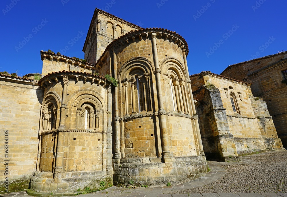 The Santillana del Mar Collegiate Church (Colegiata y Claustro Santa Juliana) in Santillana del Mar, Cantabria, Spain