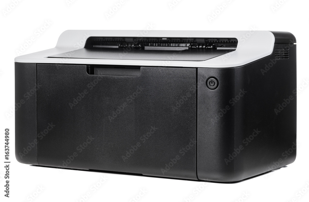 Compact laser home printer isolated on white background Compact laser home printer isolated on white background