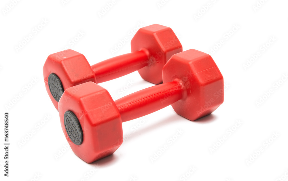 Red little dumbbell Red little dumbbell