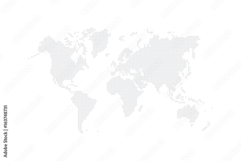 Fototapeta premium Background Backdrop World Map Create from Square Dots. Vector illustration.