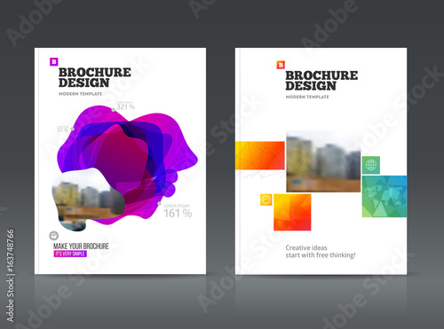 Abstract business Brochure design vector template in A4 size. 