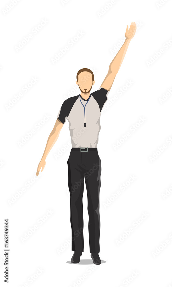 Isolated basketball referee. Isolated basketball referee.