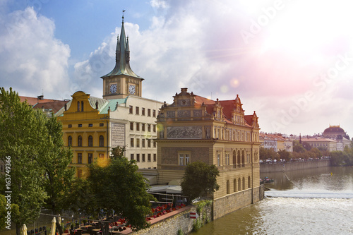 Prague - the old city and Vltava Embankment, the Czech Republic..