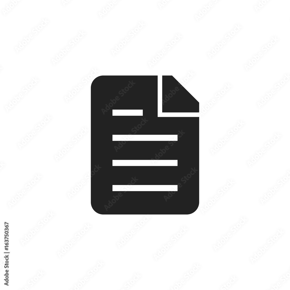 Document flat vector icon. Archive data file symbol logo illustration. Document flat vector icon. Archive data file symbol logo illustration.