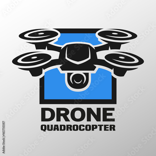 Drone quadrocopter logo.
