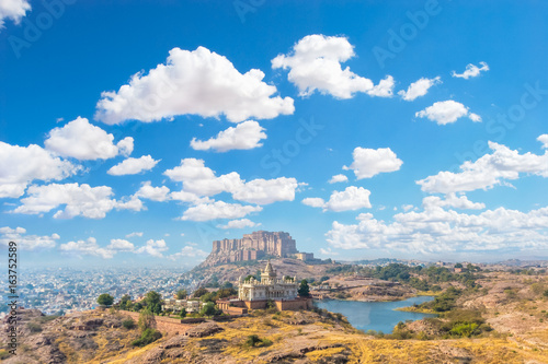 Clouds over Mehrangarh Fort and Jaswant Thada.