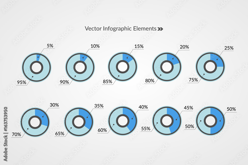 5 10 15 20 25 30 35 40 45 50 55 60 65 70 75 80 85 90 95 percent pie chart symbols. Percentage vector infographics. Circle diagrams isolated. Illustration for business, marketing report, web 5 10 15 20 25 30 35 40 45 50 55 60 65 70 75 80 85 90 95 percent pie chart symbols. Percentage vector infographics. Circle diagrams isolated. Illustration for business, marketing report, web
