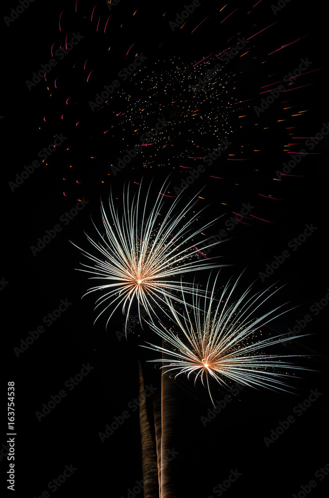 Fireworks at the close of an annual summer festival