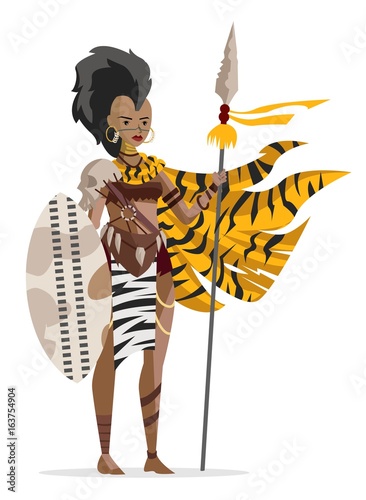 african hunter woman