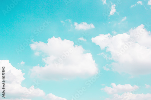 Cloud on blue sky background-Vintage effect style picture