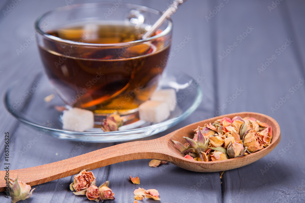 Dry tea from roses Dry tea from roses