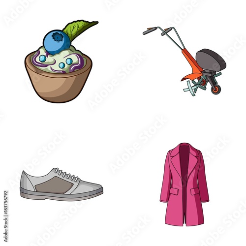 fashion, business, textiles and other web icon in cartoon style. wool, clothing, knitwear, icons in set collection.