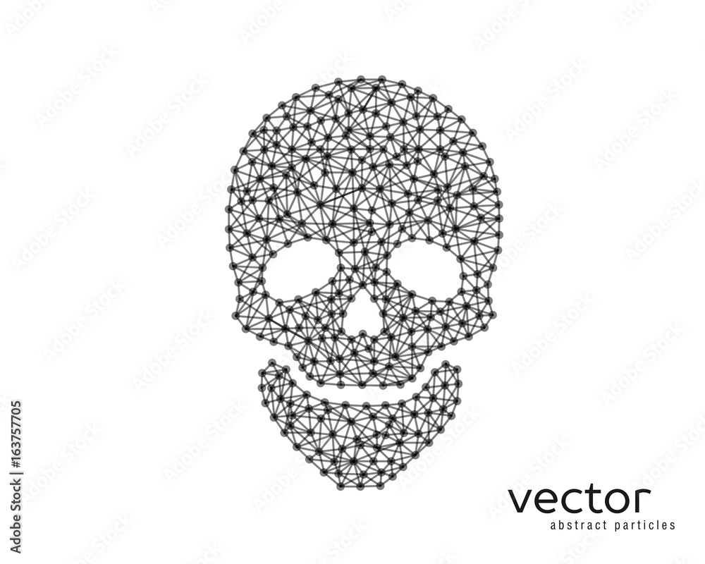 Abstract vector illustration of skull. Abstract vector illustration of skull.