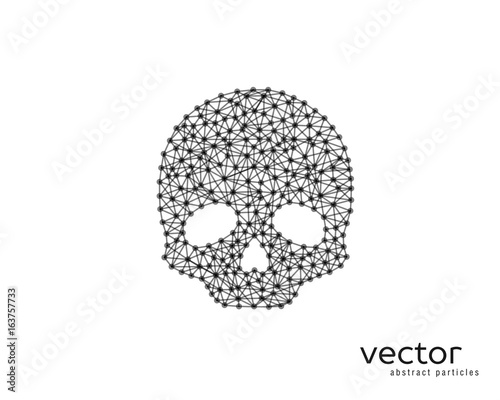 Abstract vector illustration of skull.