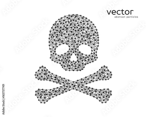 Abstract vector illustration of skull.