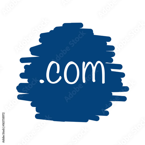 com Domain URL - Handgezeichnete Linien