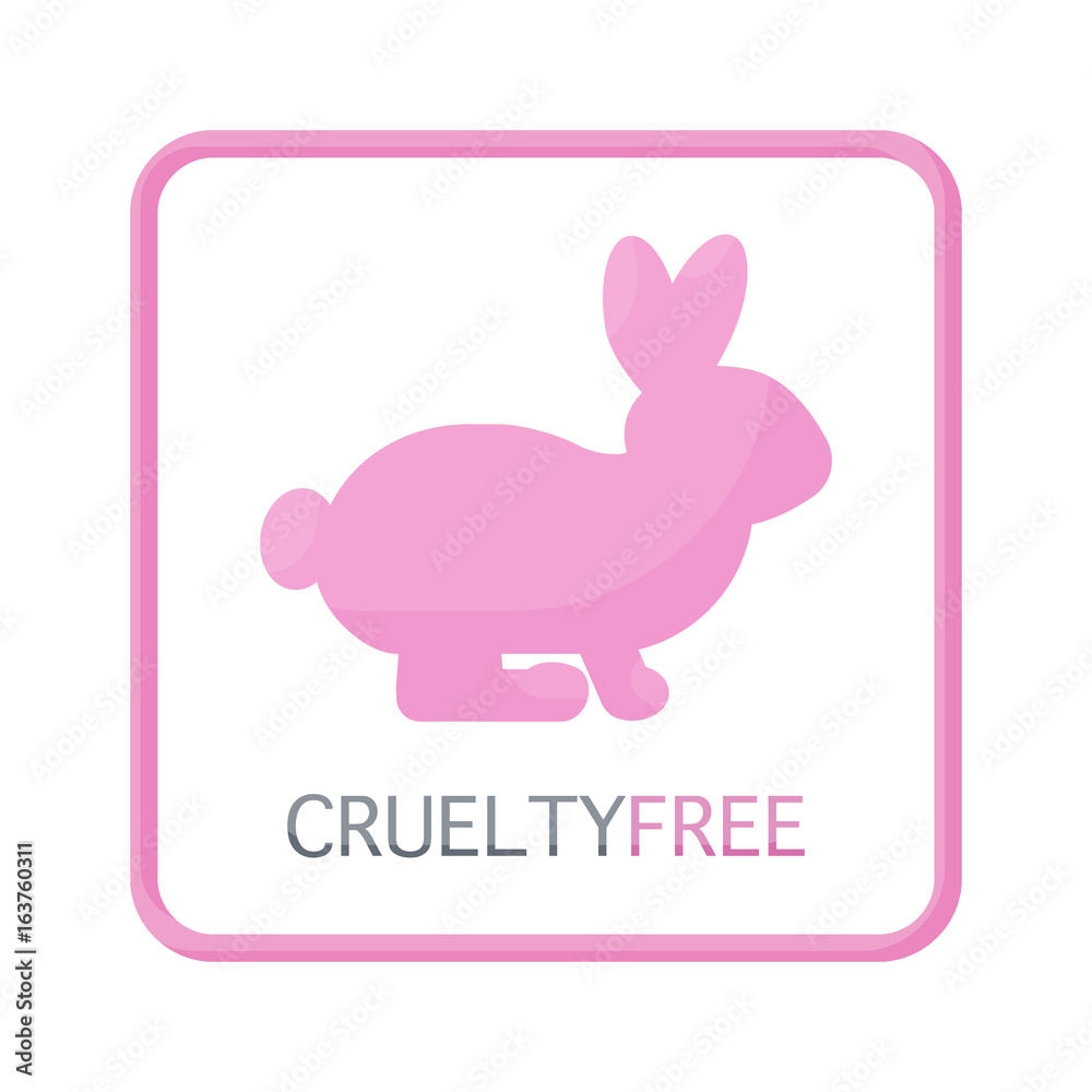 Cruelty free vector flat icon,