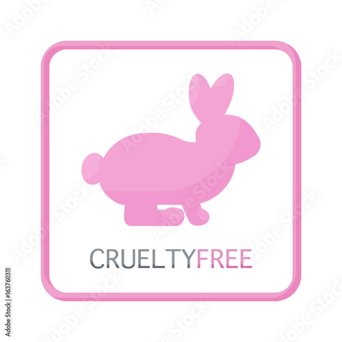 Obraz na płótnie Cruelty free vector flat icon, w salonie