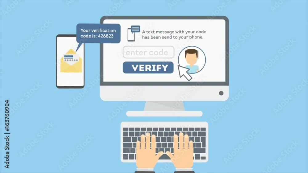 Two steps authentication on computer.