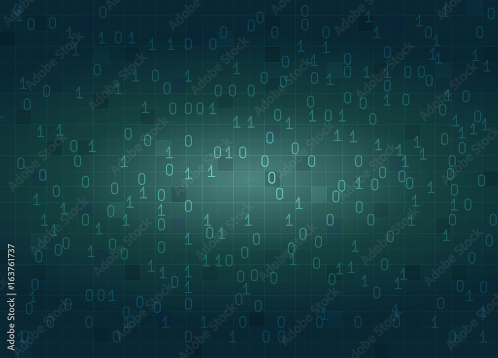 Abstract binary code digital background vector