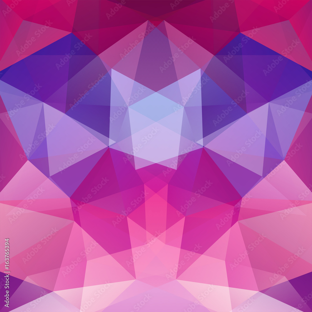 Abstract mosaic background. Triangle geometric background. Design elements. Vector illustration. Pink, purple, blue colors. Abstract mosaic background. Triangle geometric background. Design elements. Vector illustration. Pink, purple, blue colors.