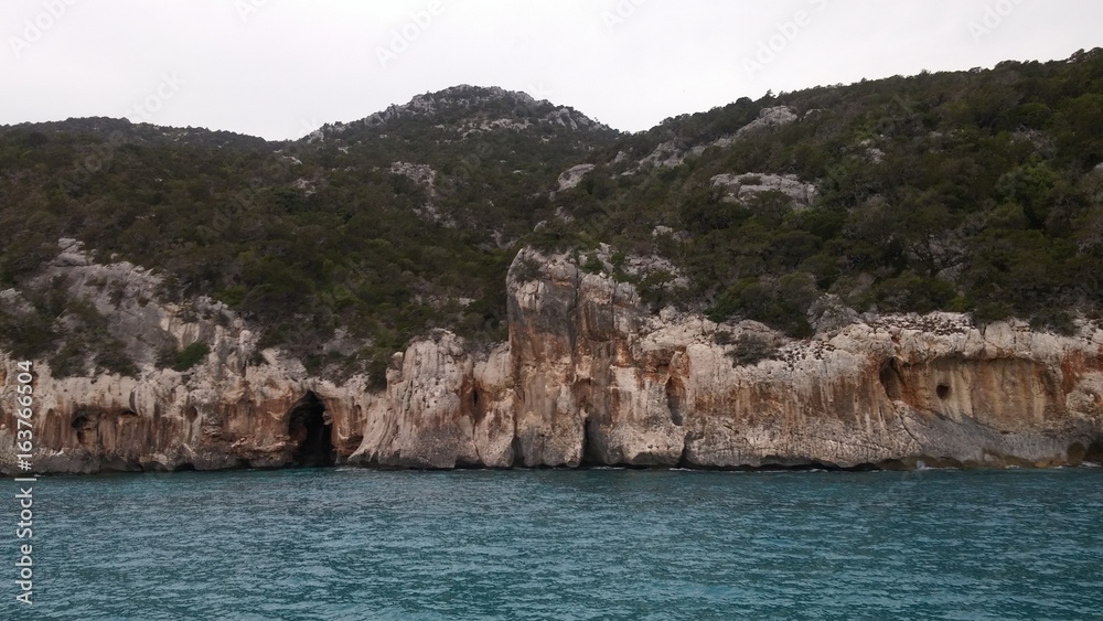 Grottes bue marino, dorgali, goloritzé, sardaigne, italie, mer, plage, falaises