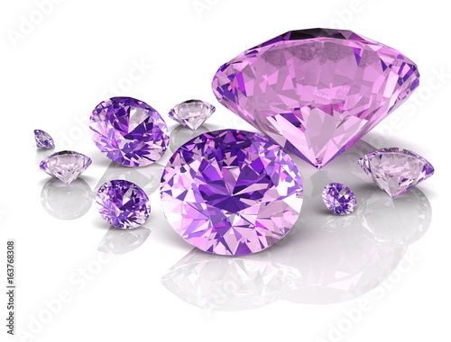 amethyst jewel   high resolution 3D image 