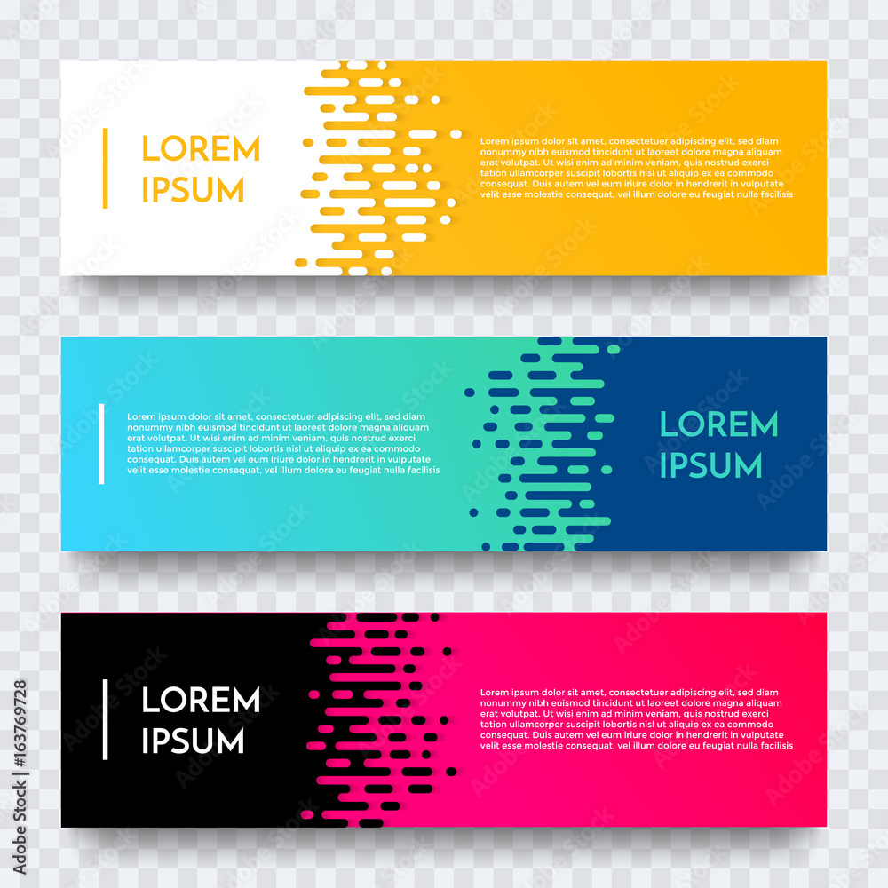 Abstract geometric web banner vector gradient template - obrazy, fototapety, plakaty 