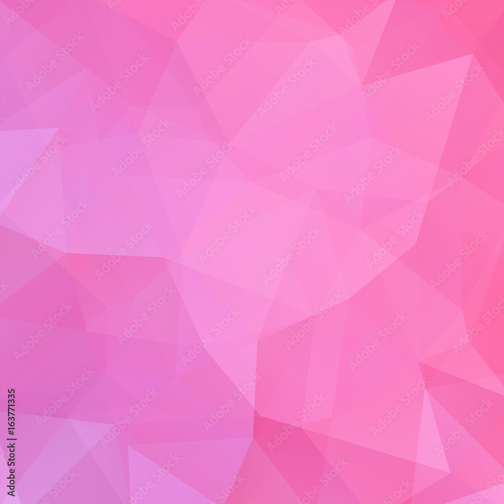 Obraz premium Abstract pink mosaic background. Triangle geometric background. Design elements. Vector illustration