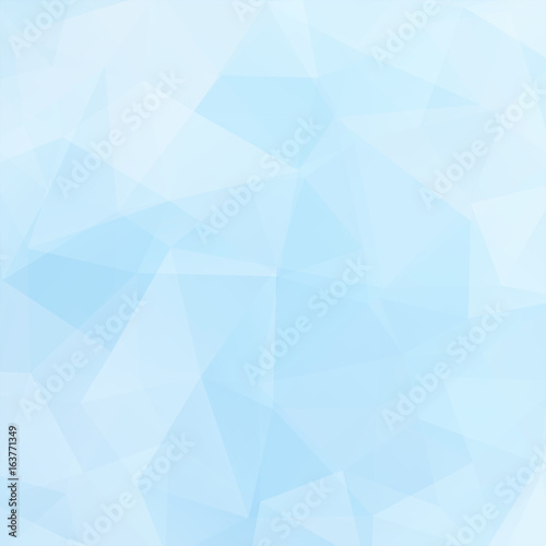 Background made of pastel blue triangles. Square composition with geometric shapes. Eps 10