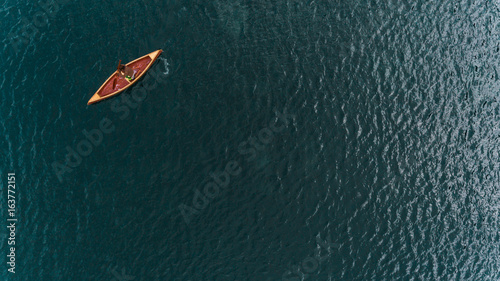 Wooden canoe during navigation © alexandre zveiger