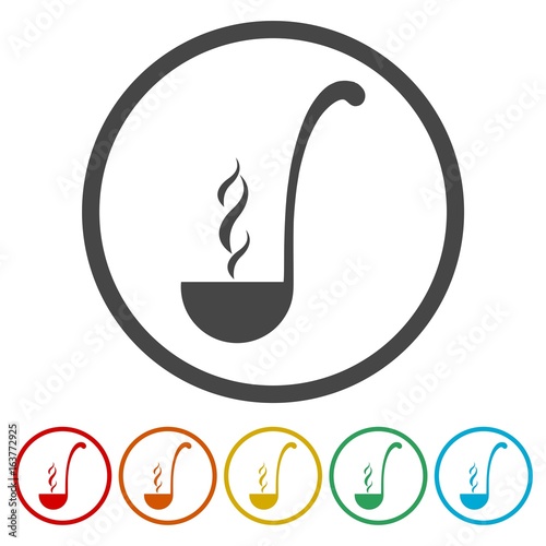 Ladle Icons set Flat Graphic Design - Illustration 