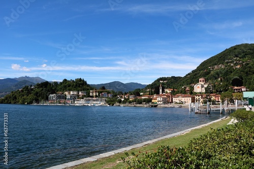 View to Laveno Mombello at Lake Maggiore in summer, Lombardy Italy  © ClaraNila