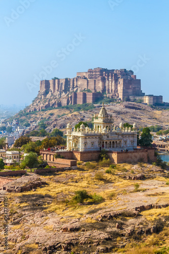 Mehrangarh Fort with Jaswant Thada.