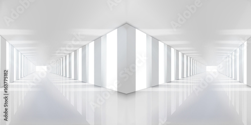 Empty gallery. Vector illustration.