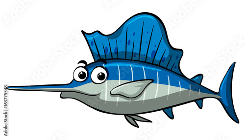 Swordfish with happy face