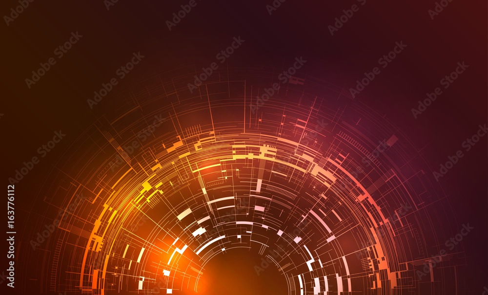 Technical circular background. Microchips. Vector background for your creativity Technical circular background. Microchips. Vector background for your creativity