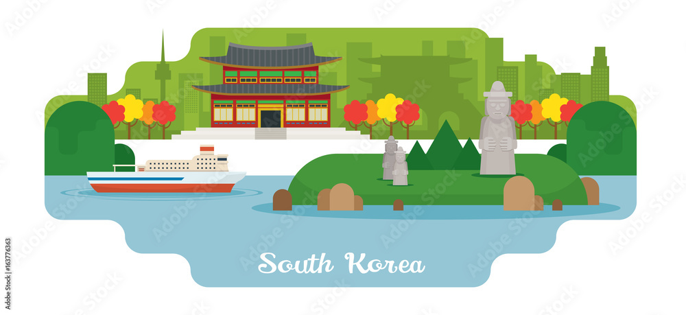 South Korea Travel and Attraction Landmarks