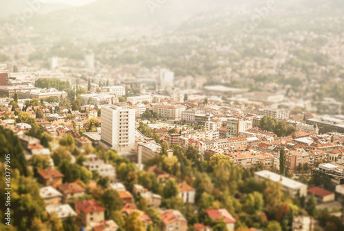 Aerial view on Sarajevo city, Bosnia and Herzegovina