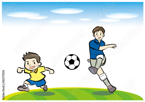 親子でサッカー