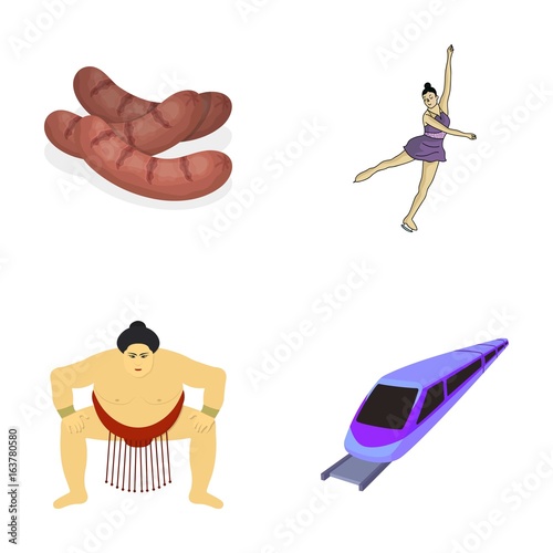 business, sport, Tourism and other web icon in cartoon style.road, train, people icons in set collection.